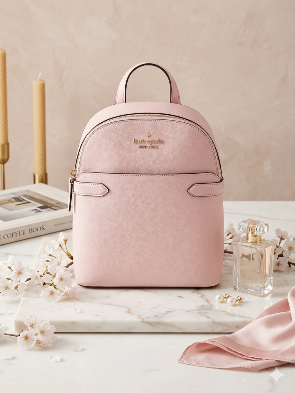 kate spade Pale Blush Pink Saffiano Mini Backpack